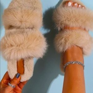Fuzzy sandals